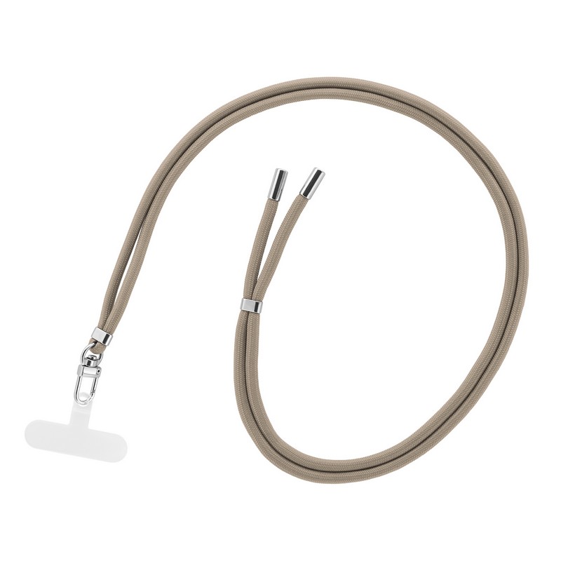 スマートフォン（汎用） ショルダーストラップ「SHOULTY MULTI STRAP」丸紐タイプ グレージュ