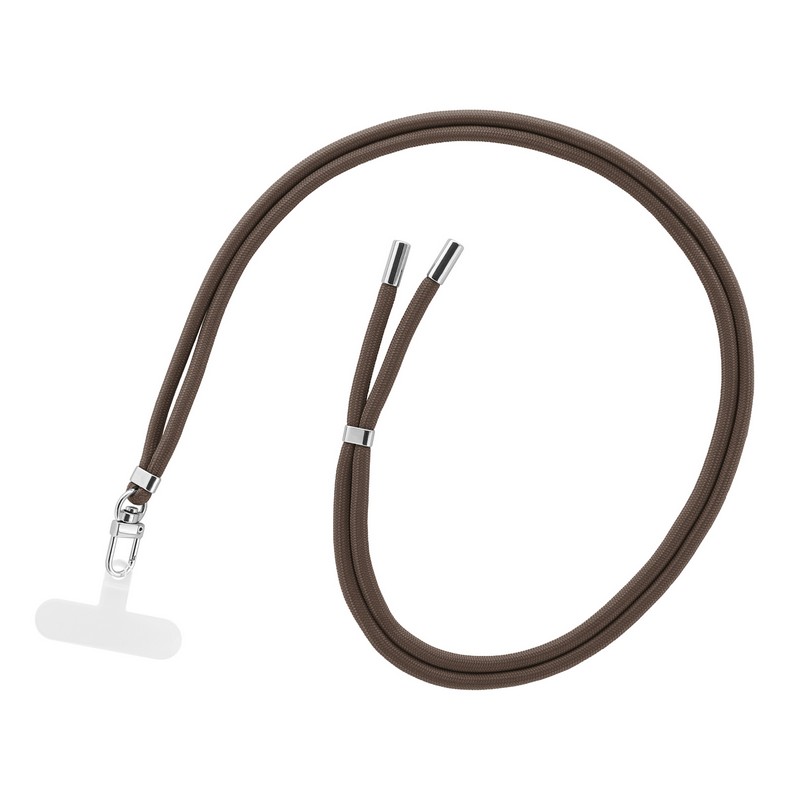 スマートフォン（汎用） ショルダーストラップ「SHOULTY MULTI STRAP」丸紐タイプ ブラウン