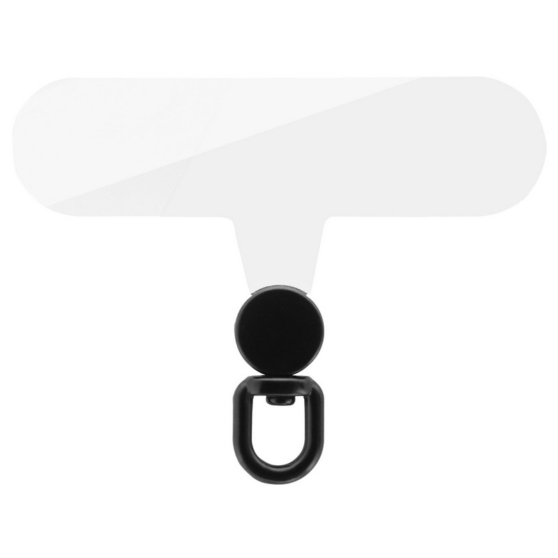 iPhone/スマートフォン対応 「STRAP SHEET」挟み込みシート 360度回転クリアタイプ ブラック