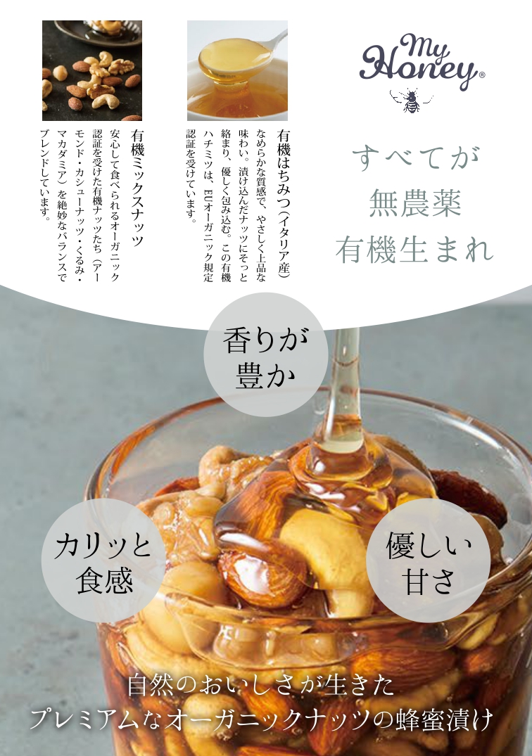 POP-有機ナッツのはちみつ漬け