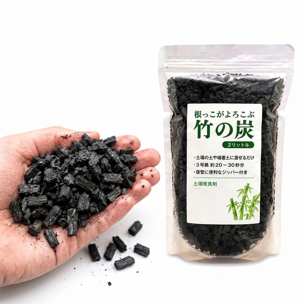 長野県産竹で作った 園芸用竹炭（2L）
