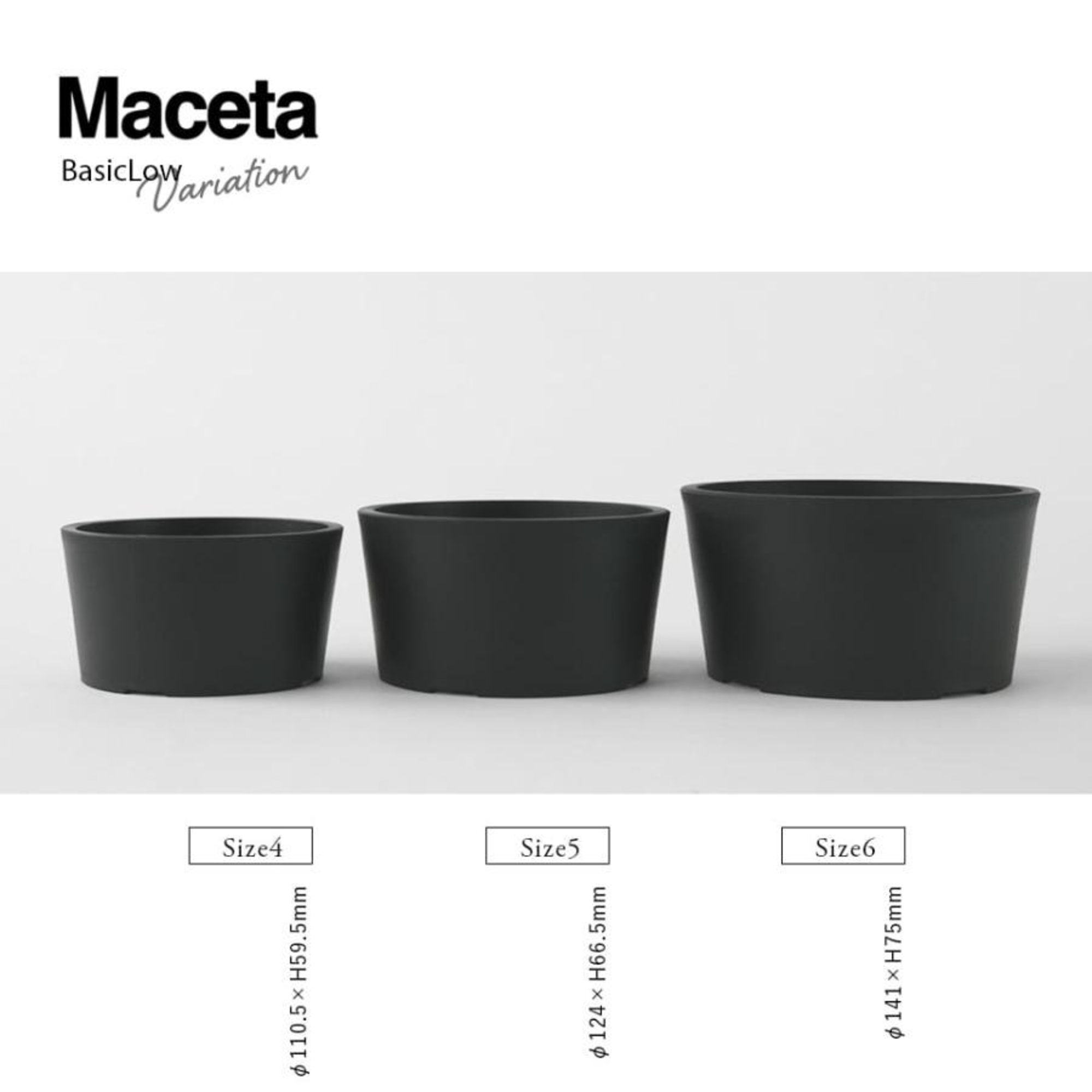 Maceta 浅型プラ鉢（3〜4.5号）