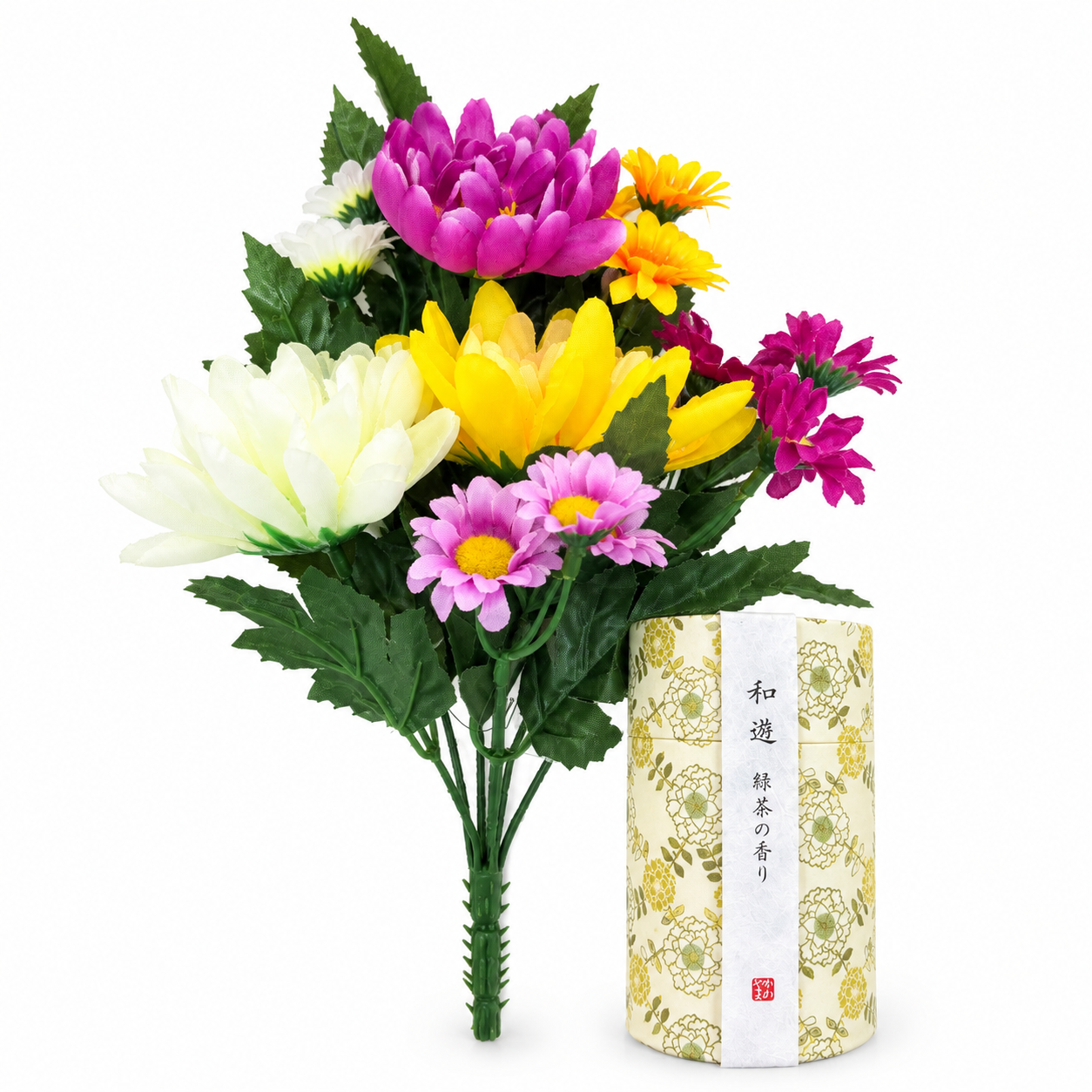 造花組花/緑茶の香り線香セット