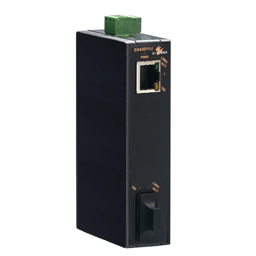 産業用グレード 10/100BASE-TX - 100BASE-FX メディアコンバータ　(SM:シングルモード/MM:マルチモード 兼用タイプ)