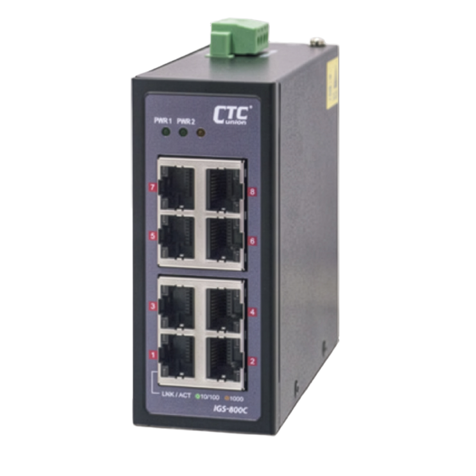 コンパクトサイズ　産業用ギガビットPoEスイッチ (8ポート)