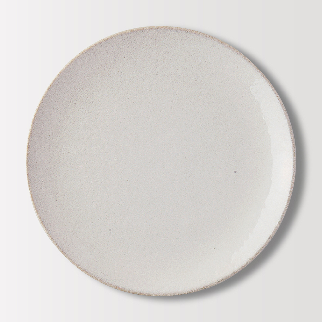 粉引メタ12"丸皿
