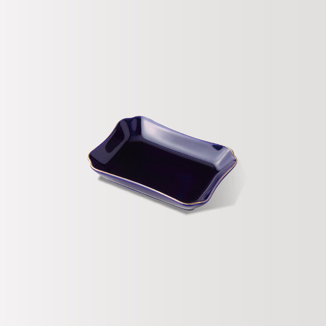 金線ルリ長皿S