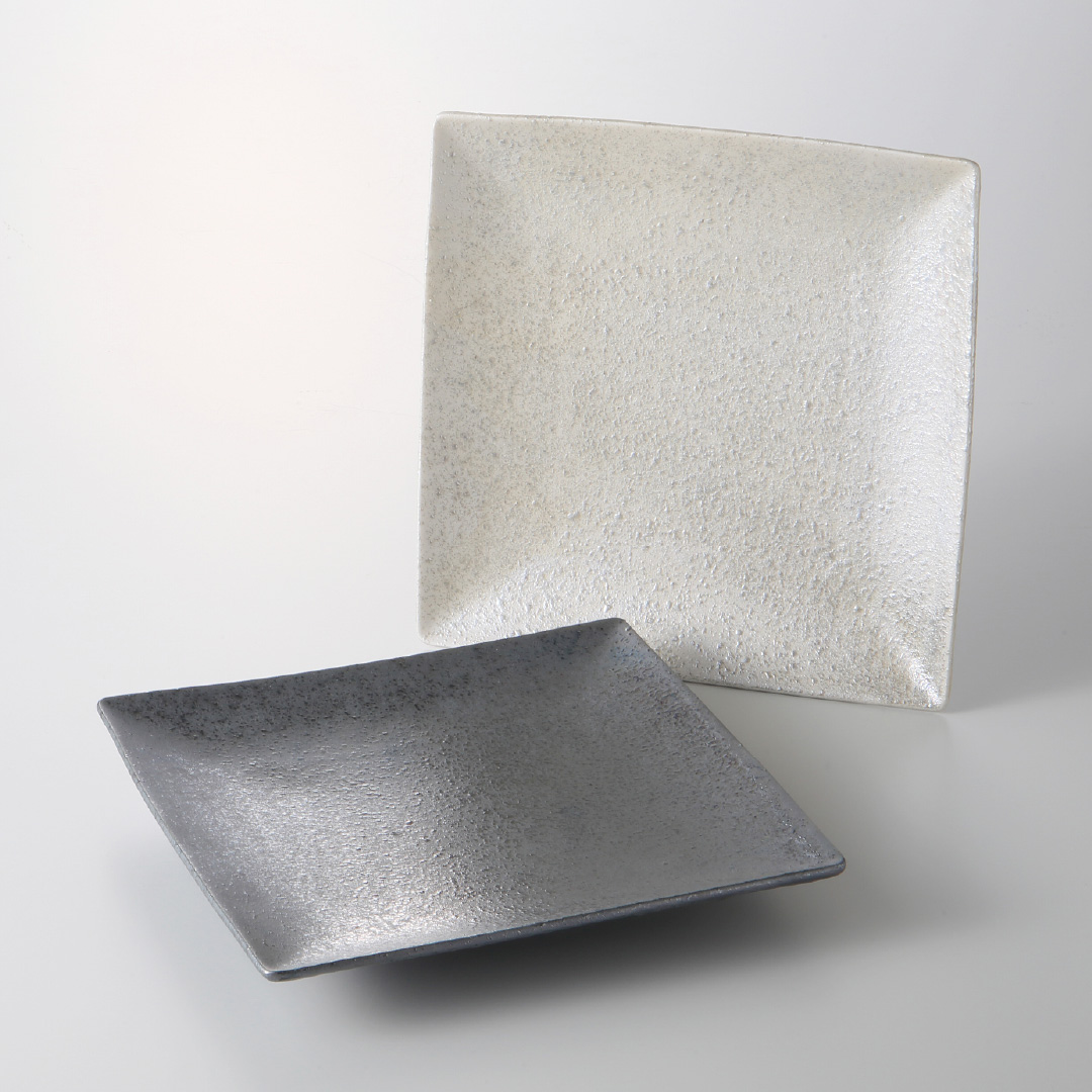 パール20㎝スクエアプレート　(2色)