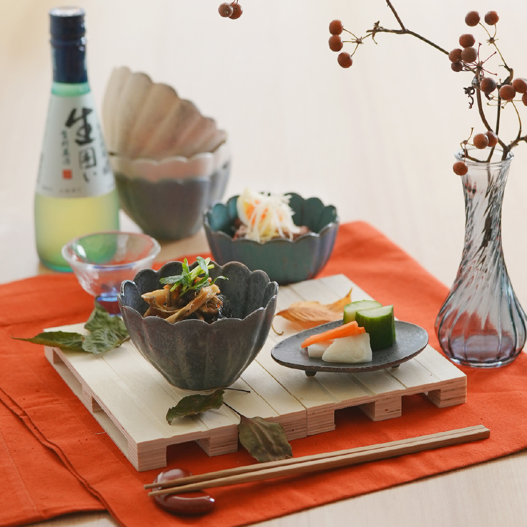 粉引野花BOWL 小　(2色)