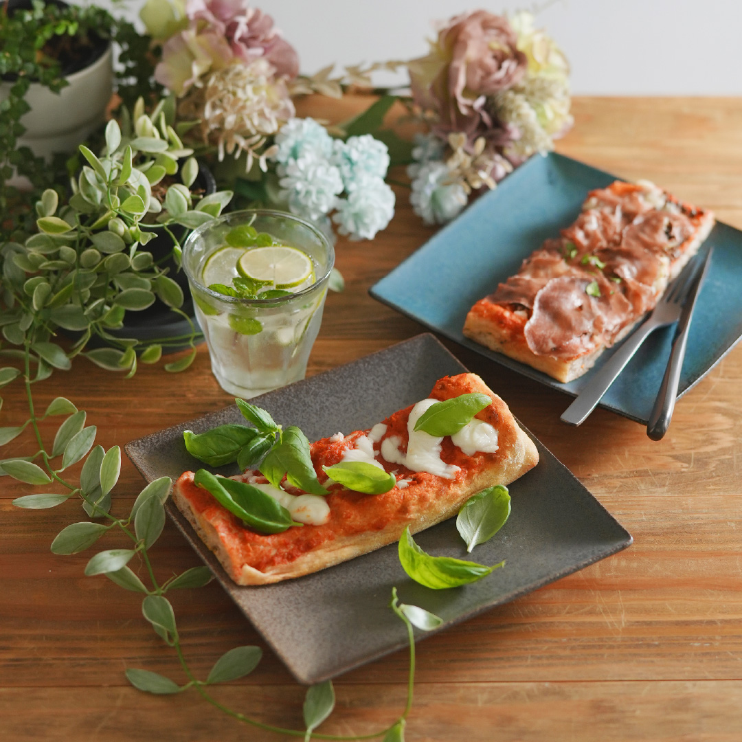 粉引20㎝スクエアプレート　(2色)