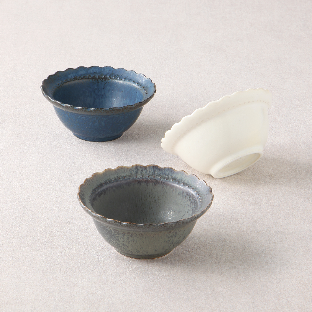 粉引＆オフホワイトデイジーBOWL　(3色)