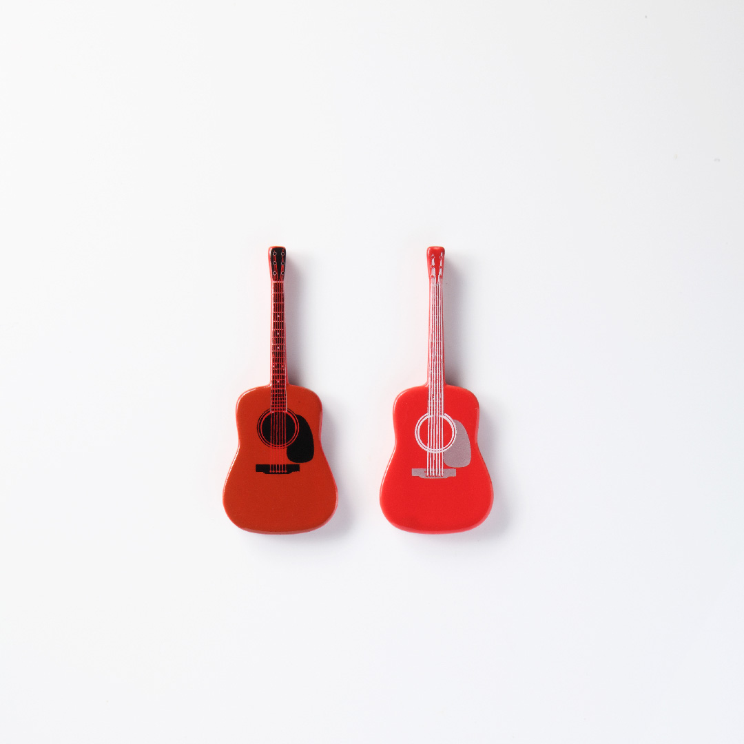 【ミニチュアコレクション】アコースティックギターモデル (red)