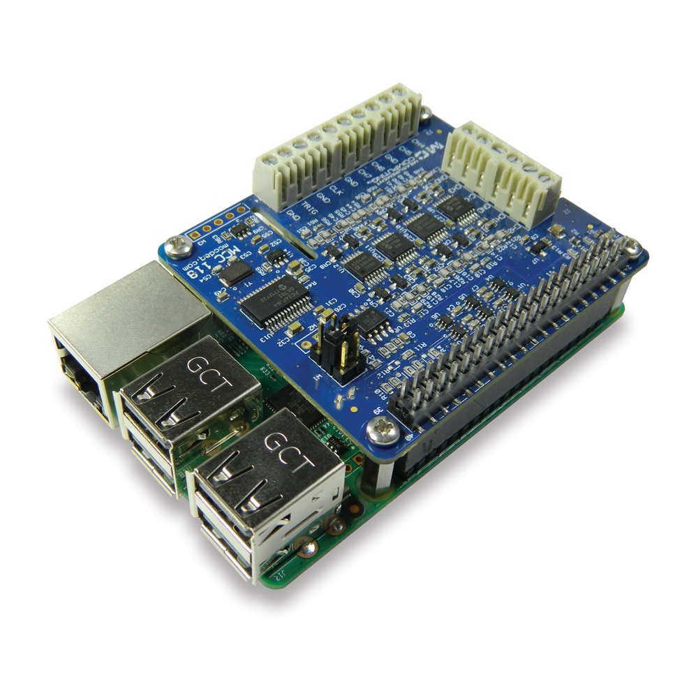 Raspberry Pi用電圧測定DAQ HAT MCC 118