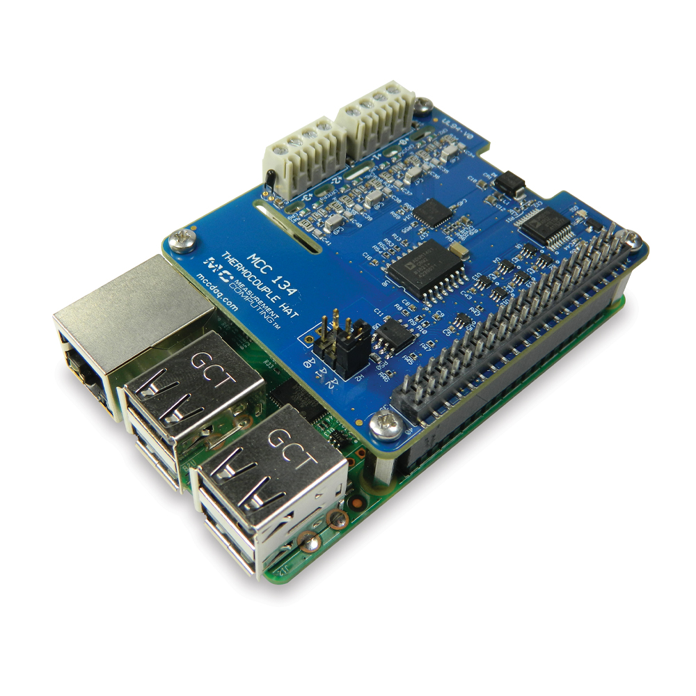 Raspberry Pi用熱電対測定DAQ HAT MCC 134