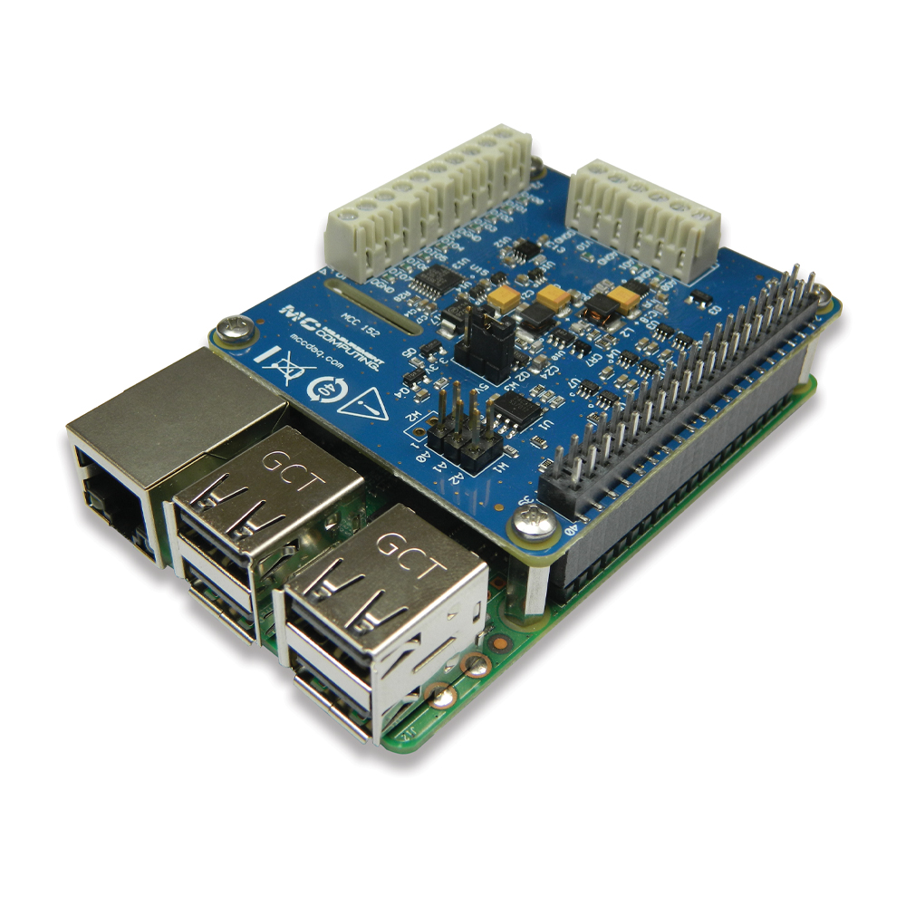 Raspberry Pi用アナログ出力DAQ HAT MCC 152
