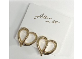 E210160/E210161 ﾒﾀﾘｯｸｺﾞｰﾙﾄﾞ ﾊｰﾄｸﾘｯﾌﾟｲﾔﾘﾝｸﾞ SLV GLD