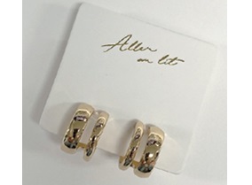 E210165/E210166 ﾒﾀﾘｯｸｺﾞｰﾙﾄﾞ 2連ｸﾘｯﾌﾟｲﾔﾘﾝｸﾞ GLD MIX