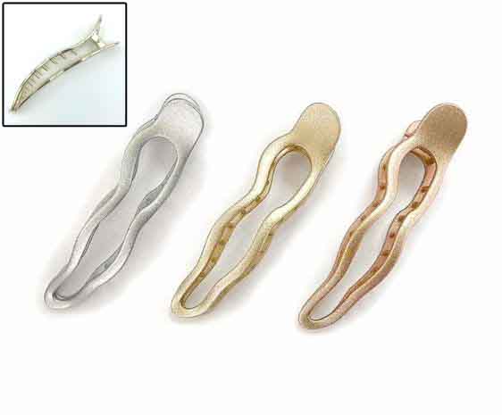 H-3819 ｸﾘｯﾌﾟ 薄金/ﾋﾟﾝｸｺﾞｰﾙﾄﾞ/ｼﾙﾊﾞｰﾒｯｷ