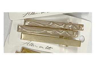 HC210220/HC210221/HC210222 ｾｯﾄﾍｱｸﾘｯﾌﾟ ｽｸｴｱ3本ｾｯﾄ BEG PNK BRN