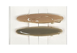 HC210226/HC210227/HC210228 ｾｯﾄﾍｱｸﾘｯﾌﾟ ｵｰﾊﾞﾙ×ﾒﾀﾙ BEG BRN GRY