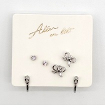 JP210357/JP210358 樹脂ｾｯﾄﾋﾟｱｽ ﾒﾀﾙﾘﾎﾞﾝ SLV GLD