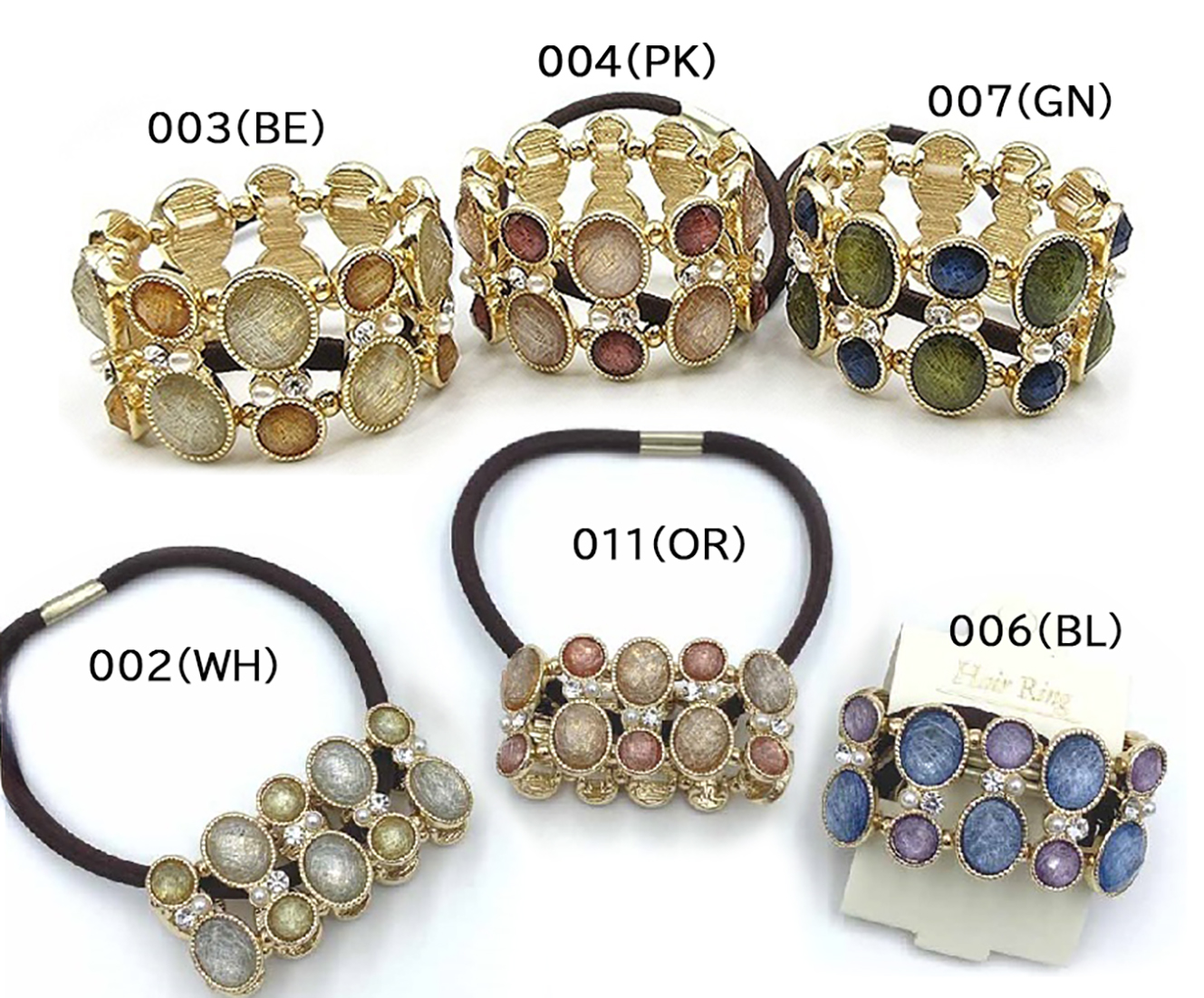 PO-3828 ﾍｱﾘﾝｸﾞ BE PK WH BL OR