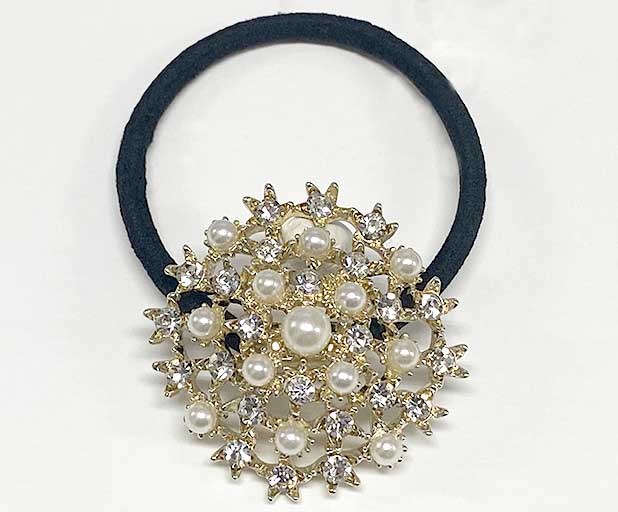 PO209949 ﾊﾟｰﾙ×ｽﾄｰﾝﾎﾟﾆｰ丸 WH