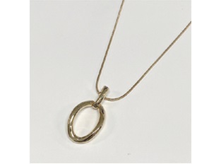 N210153/N210154 ﾒﾀﾘｯｸｺﾞｰﾙﾄﾞ ｵｰﾊﾞﾙﾜﾝﾄｯﾌﾟﾈｯｸﾚｽ SLV GLD