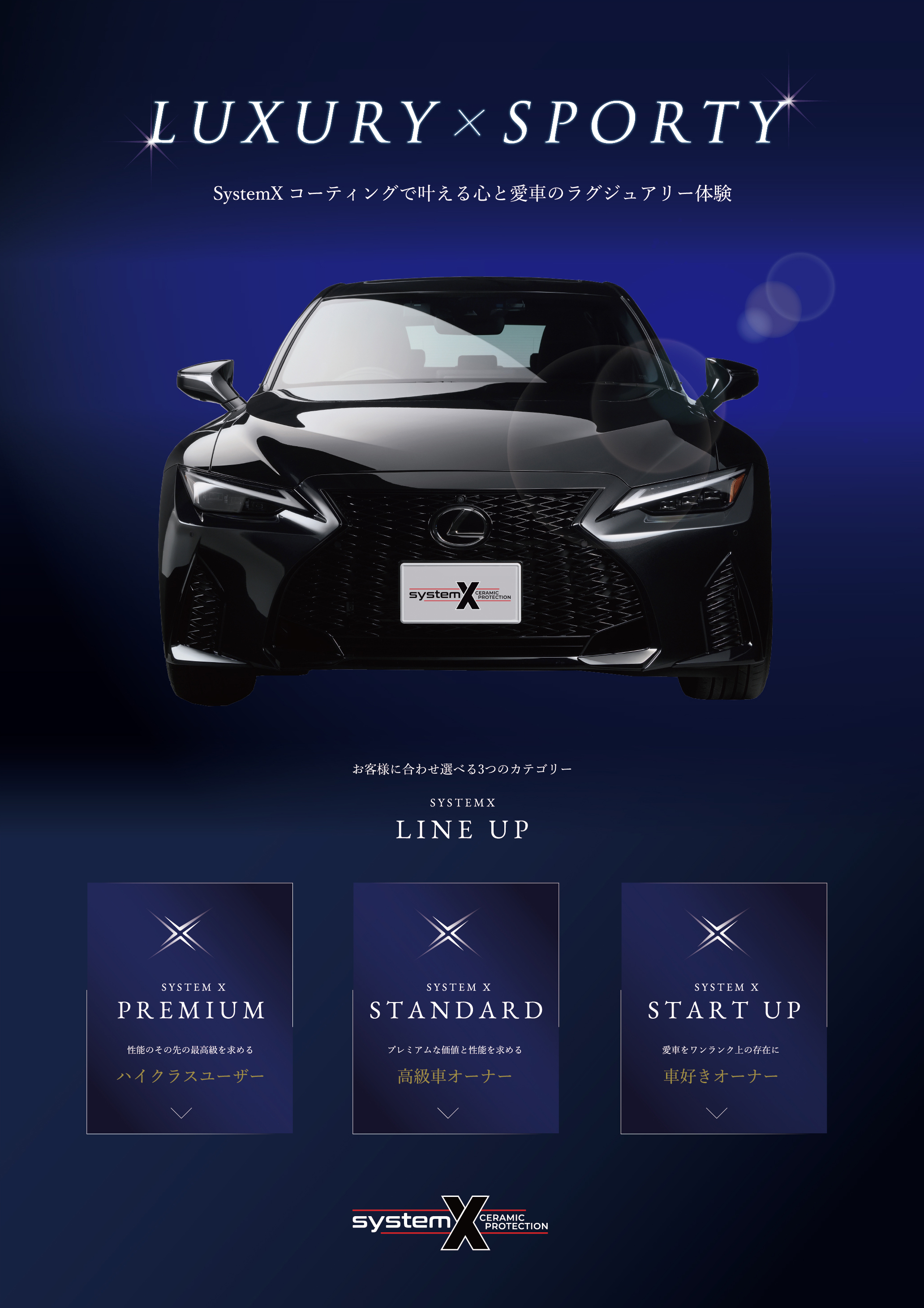 System X 店舗用ポスター制作（B1／要相談・カスタム対応）