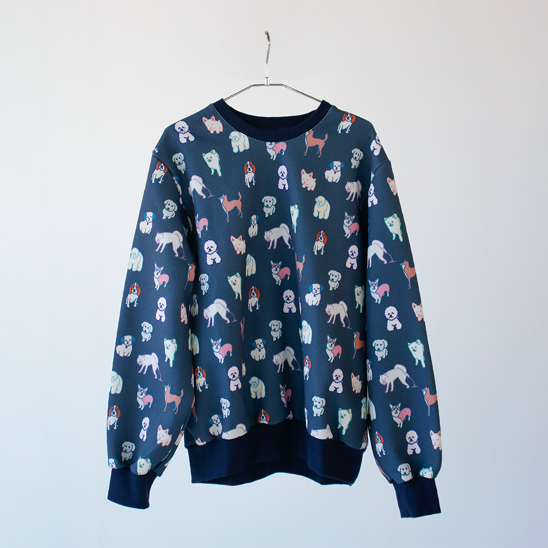 BASIC CREW SWEATS【PIXEL DOG】