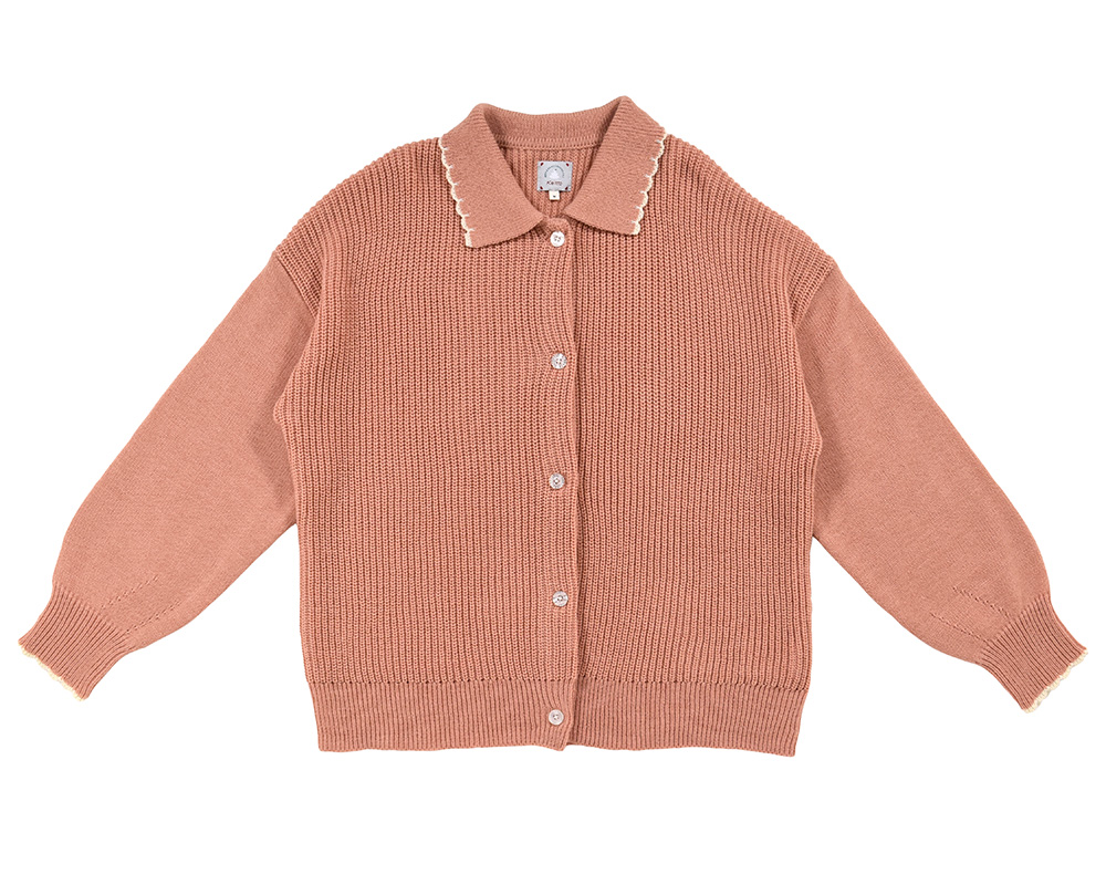 ｽｶﾗｯﾌﾟ襟ﾆｯﾄｶｰﾃﾞｨｶﾞﾝ