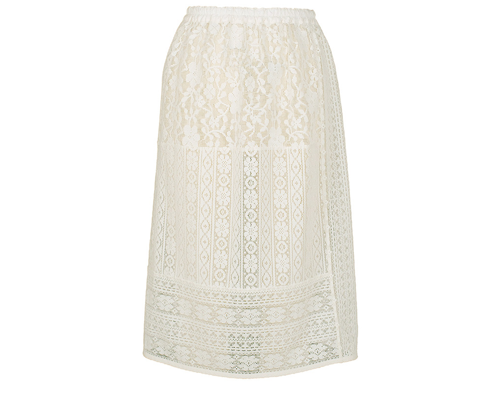 ﾊﾟｯﾁﾜｰｸﾚｰｽ巻きｽｶｰﾄ