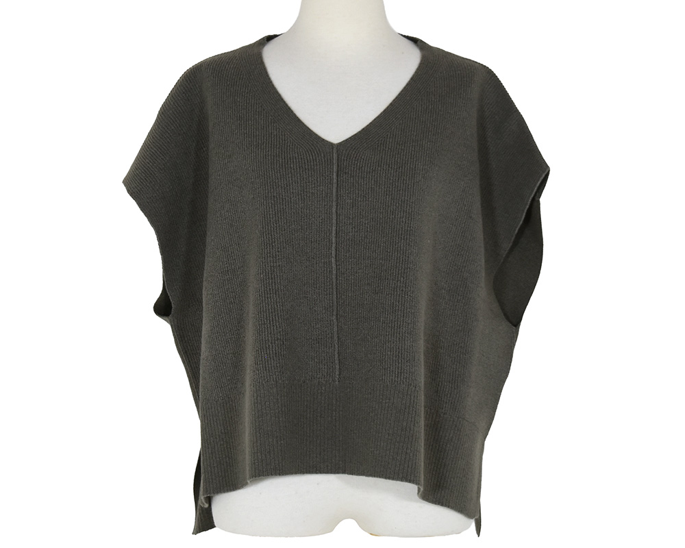 Ｖﾈｯｸ畦編みﾆｯﾄﾍﾞｽﾄ