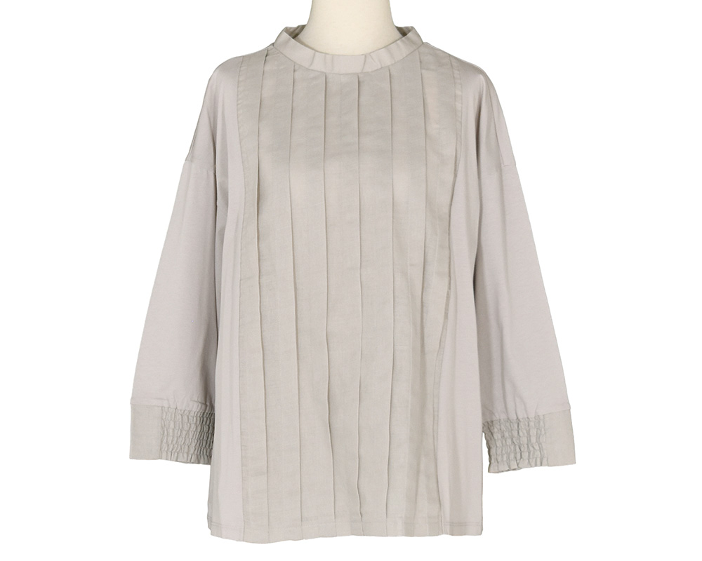 ｼﾙｹｯﾄ天竺ﾀｯｸﾌﾟﾙｵｰﾊﾞｰ7分袖