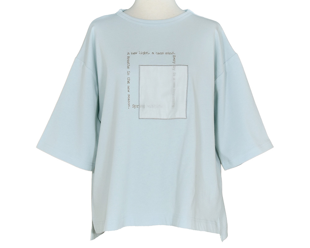 ｽｸﾘﾌﾟﾄ刺繍Tｼｬﾂ