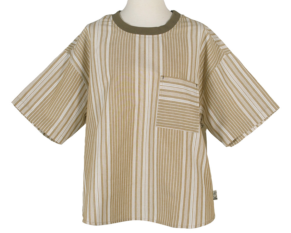 ｽﾄﾗｲﾌﾟ布帛Tｼｬﾂ