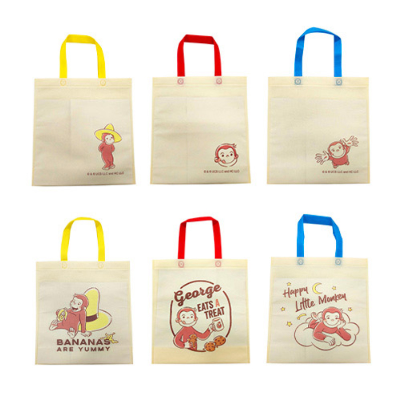 おさるのジョージ不織布トートバック