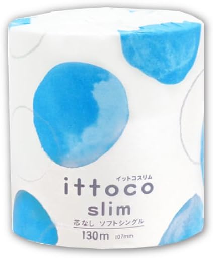 イトマン イットコ 芯なしSLIM トイレットペーパー シングル 130m 個包装