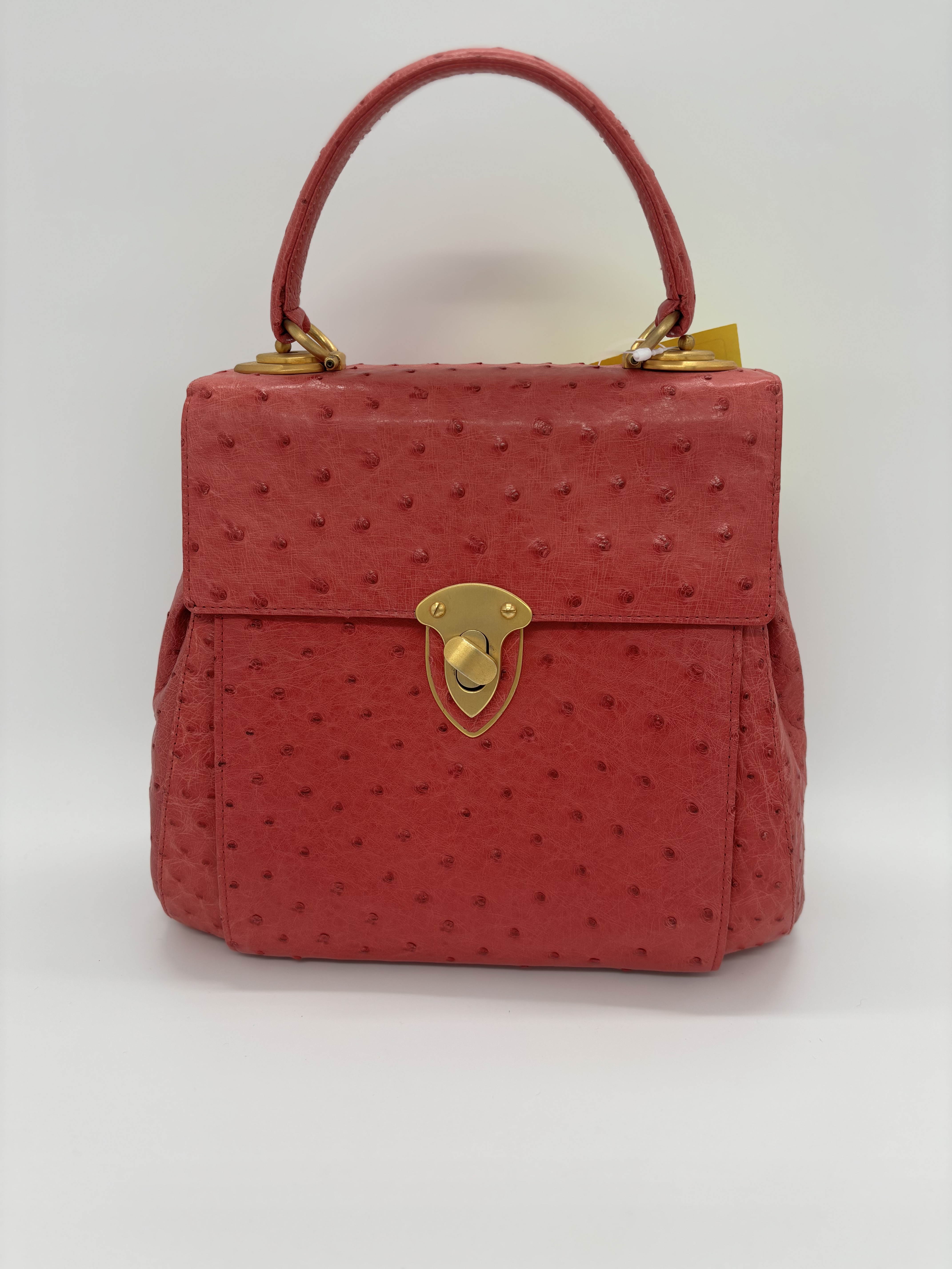 オーストリッチ エキゾチックレザー ショルダーバッグ チェーン ターン