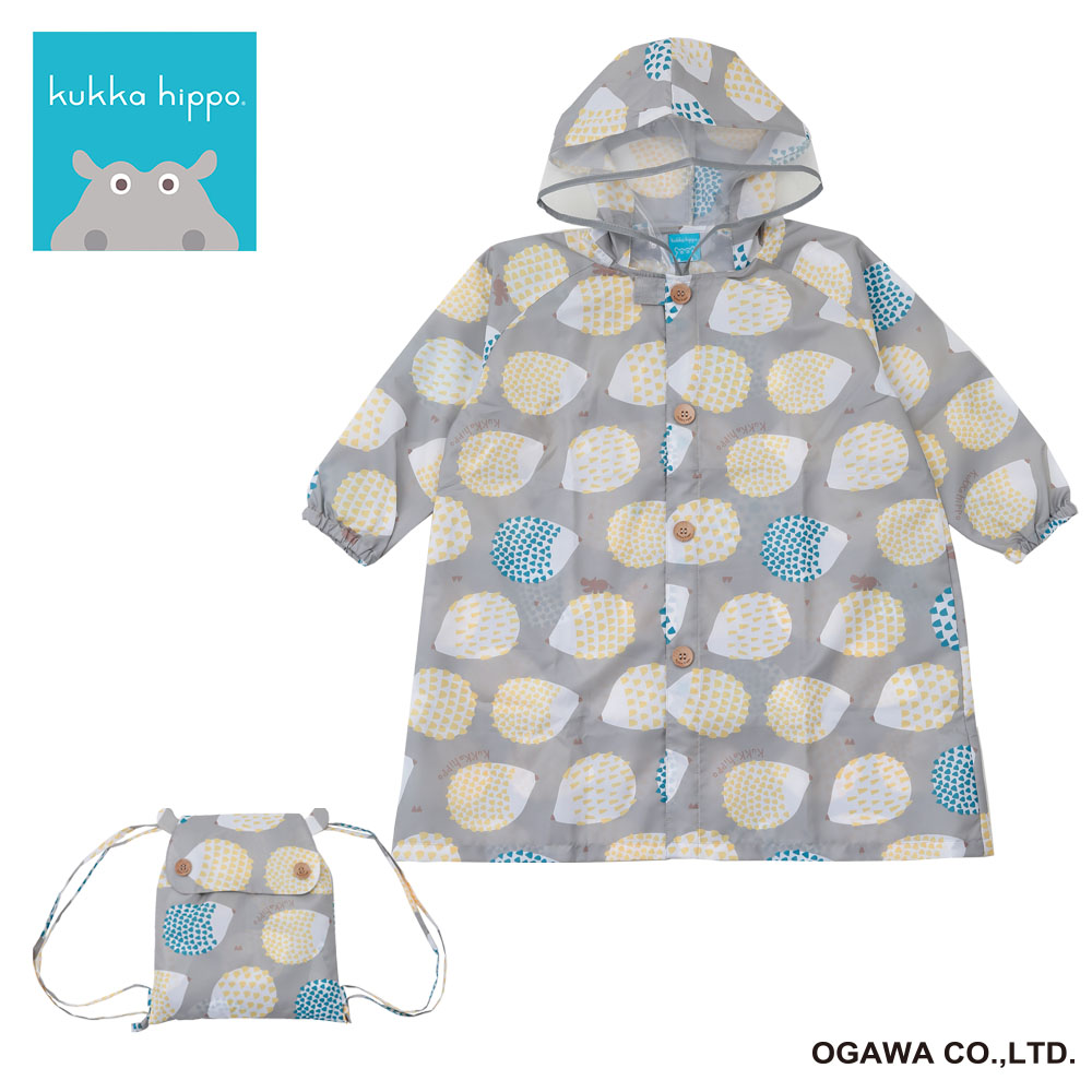 kukkahippo レインコート　ハリネズミ
