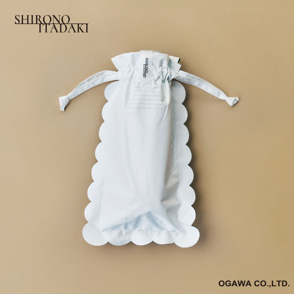 白の頂　ラディクール晴雨兼用折傘　インサイド　スカラップ