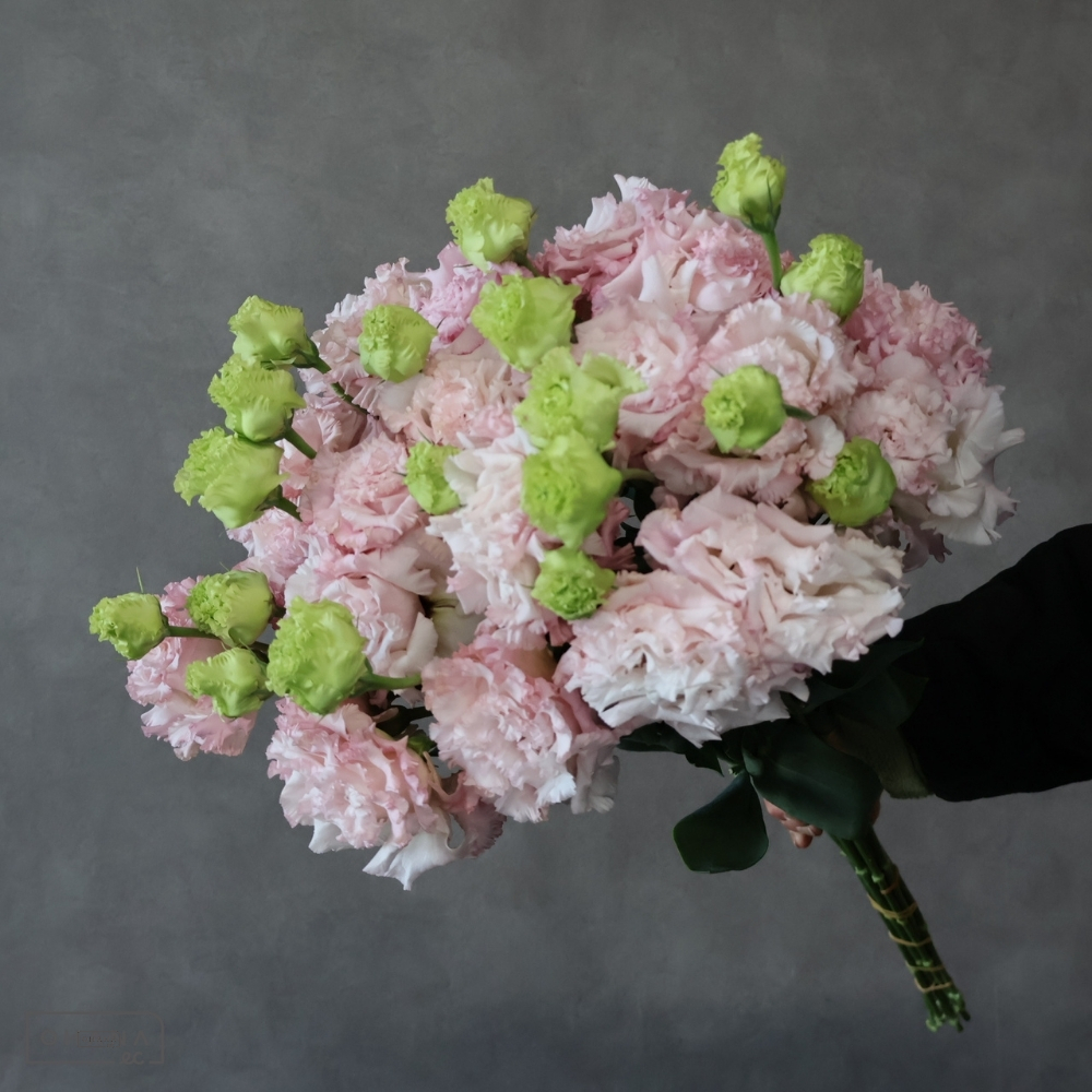 トルコキキョウピンク　ボヤージュソフトピンク　 70cm 3輪 