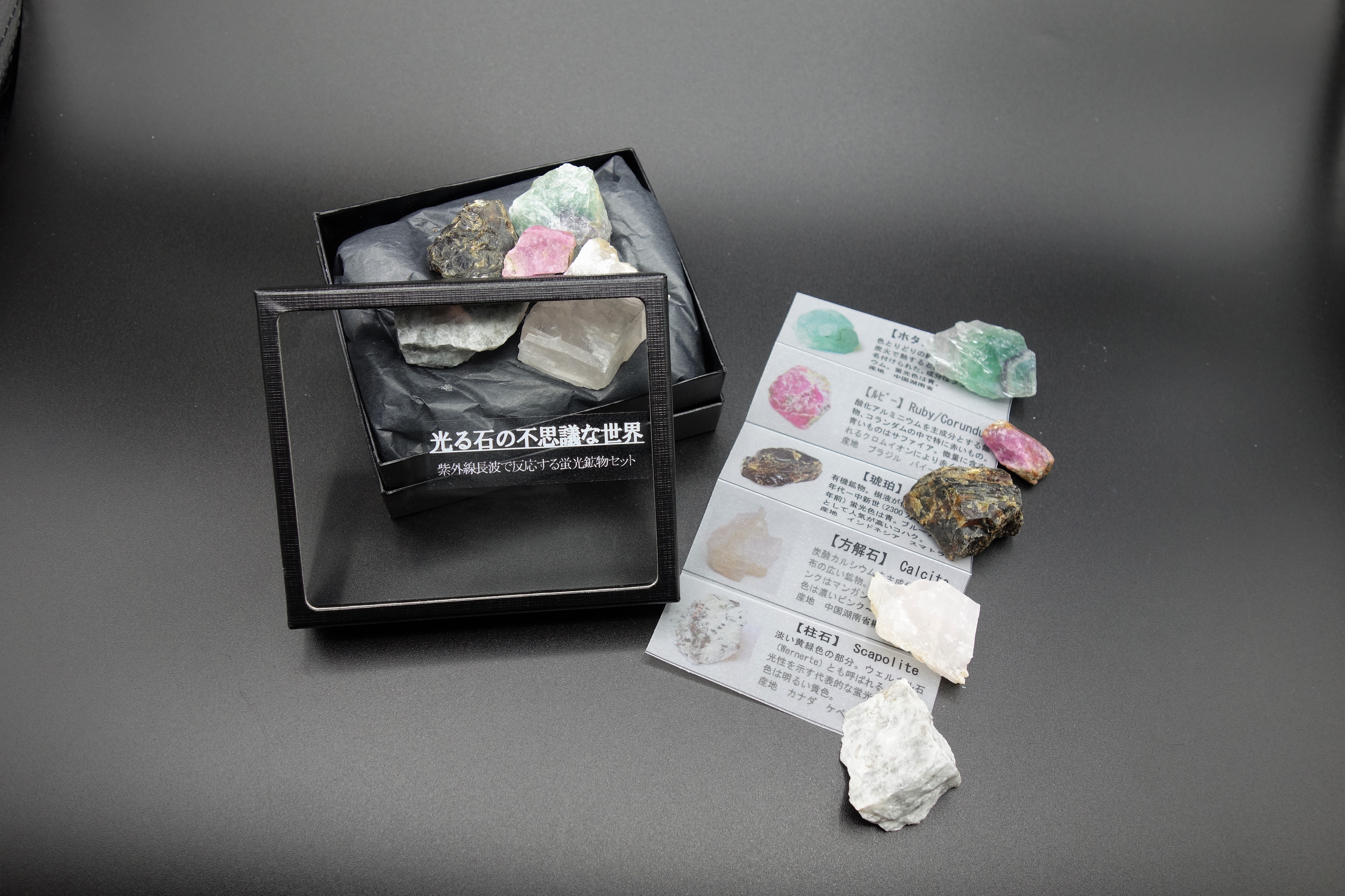 蛍光鉱物/観察セット「光る石の不思議な世界」
