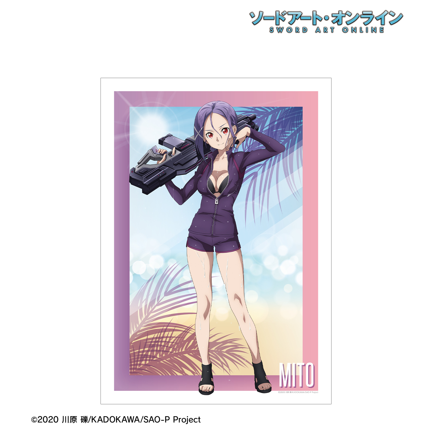 ソードアート・オンライン 描き下ろし ミト ウォーターガンバトルver. A3マット加工ポスター