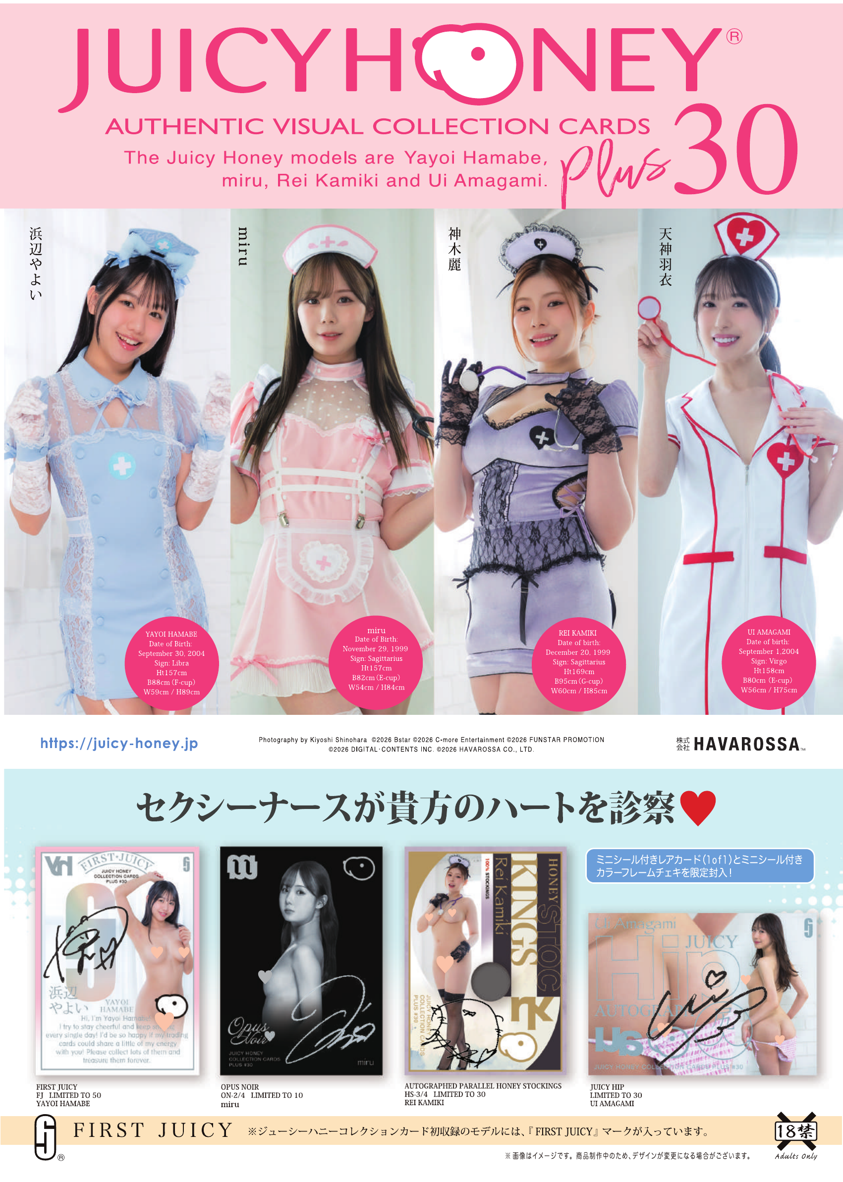 AVC ｼﾞｭｰｼｰﾊﾆｰｺﾚｸｼｮﾝｶｰﾄﾞ PLUS #30(浜辺やよい miru 神木麗 天神羽衣)