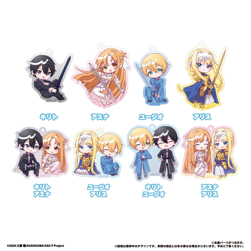 ソードアート・オンライン　わいわいアクリルキーホルダー