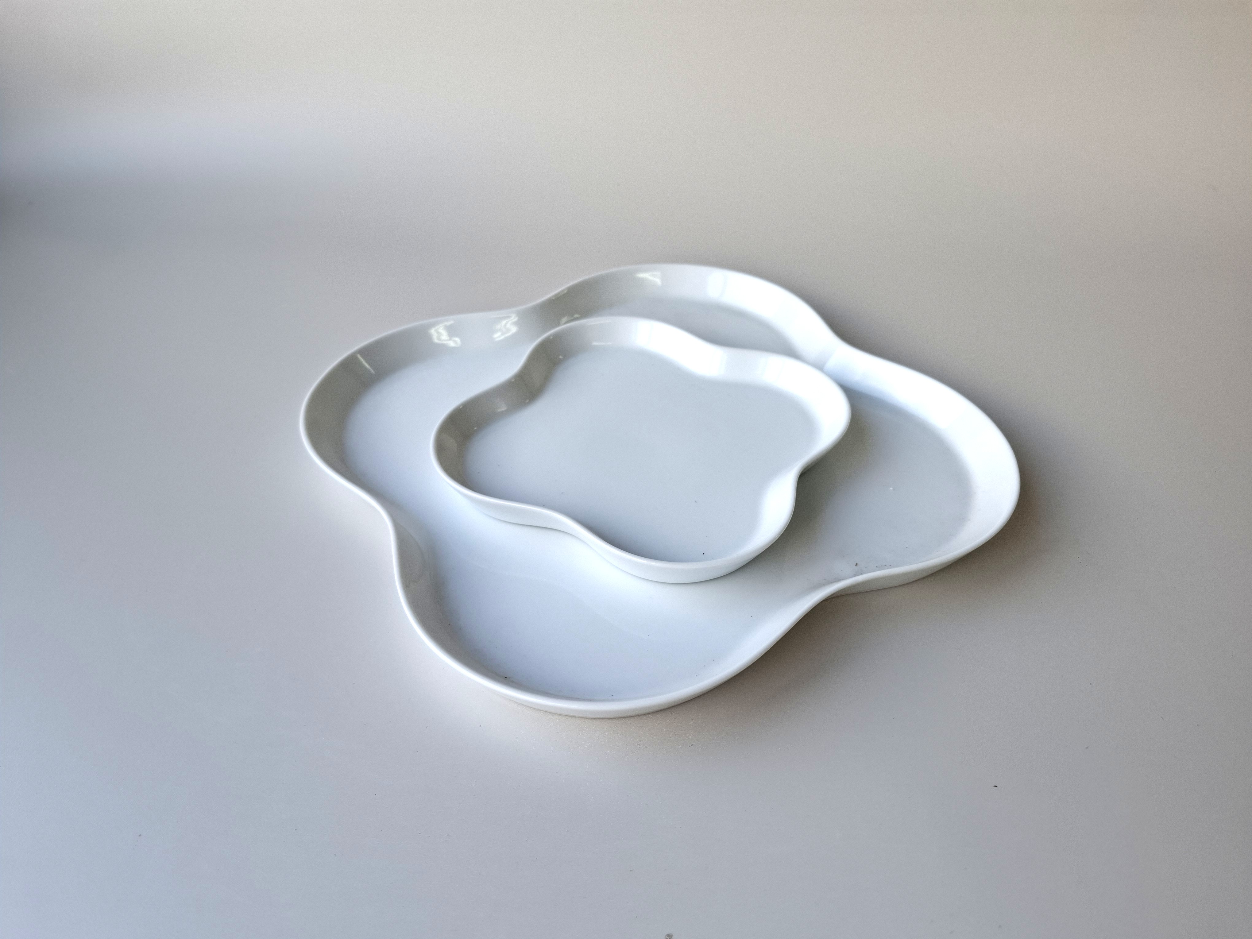 HANA(白磁)　トレイ(Ｍ)