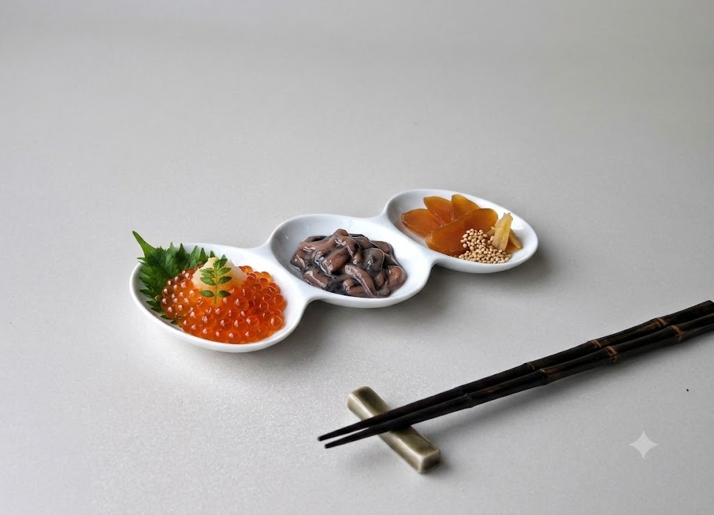 HANA(白磁)　薬味3種皿