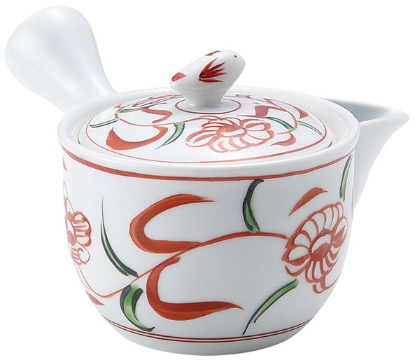 錦呉須赤絵急須(茶コシ付)