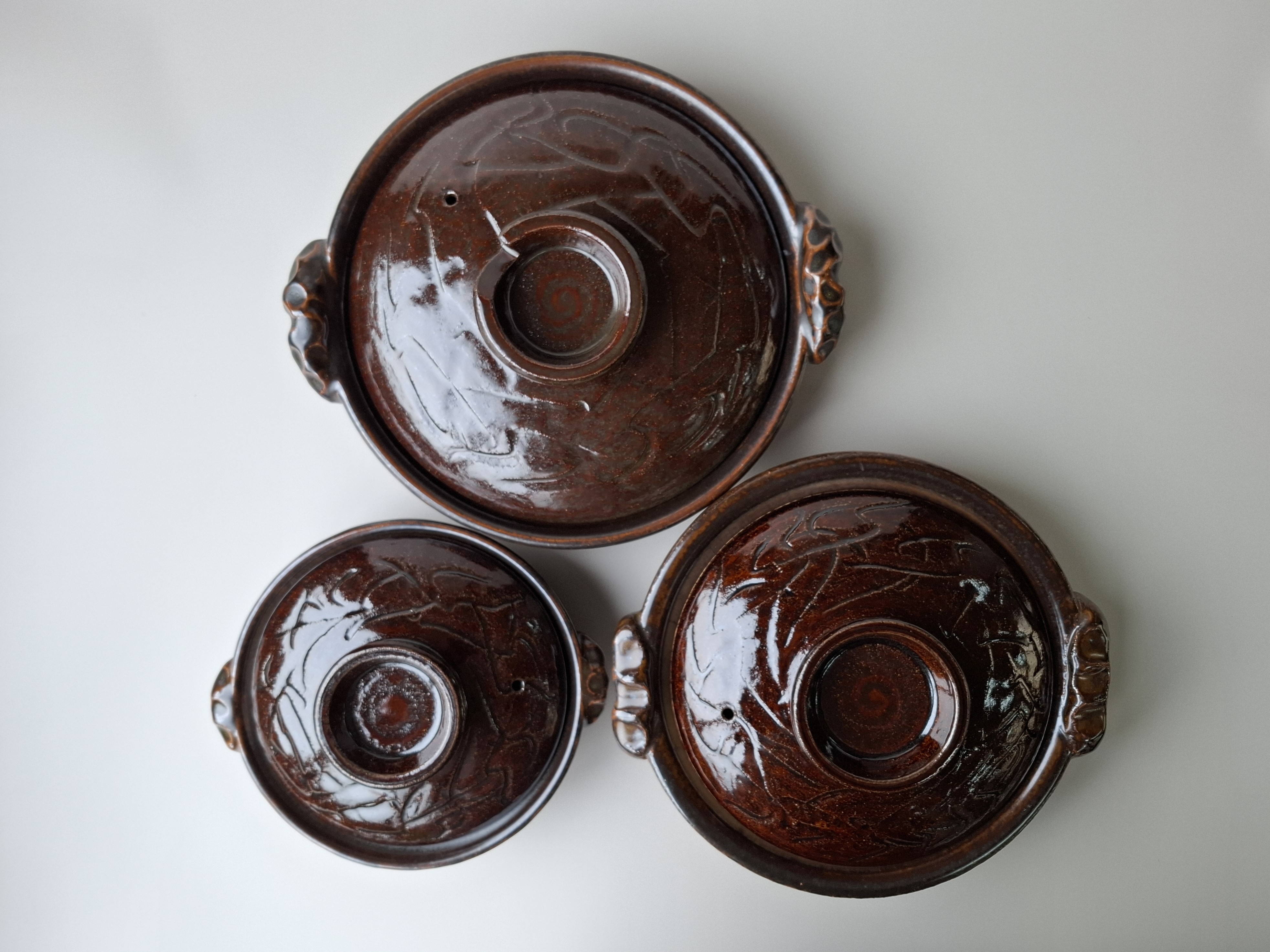 アメ釉　八寸多用鍋